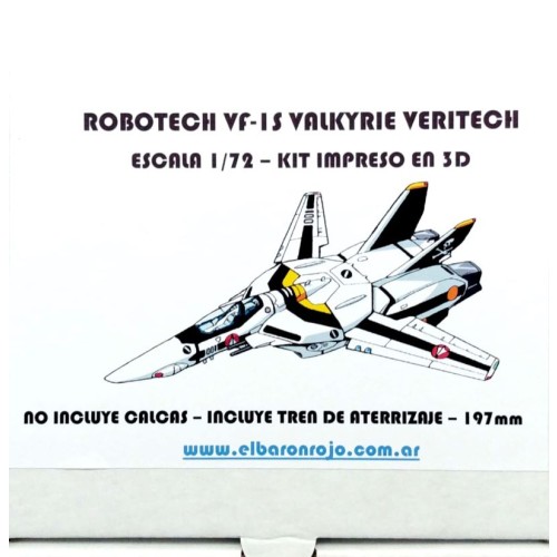 VALKYRIE VF-1S VERITECH 1/72 IMPRESO EN 3D