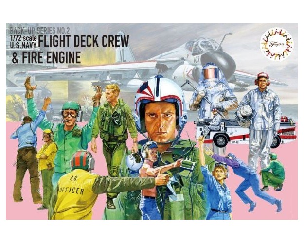 U.S.NAVY FLIGHT DECK CREW & FIRE ENGINE (sin caja)