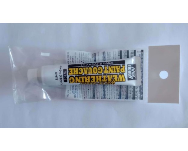 WATER BASED WEATHERING PAINT GOUACHE - BLANCO - PINTURA PARA WEATHERING A BASE DE AGUA