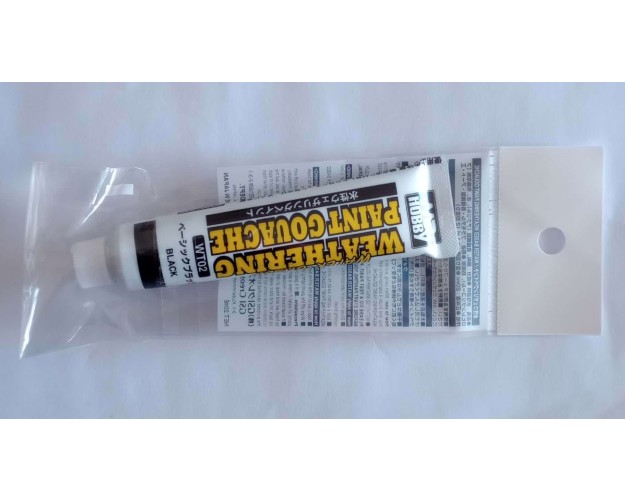 WATER BASED WEATHERING PAINT GOUACHE - NEGRO - PINTURA PARA WEATHERING A BASE DE AGUA