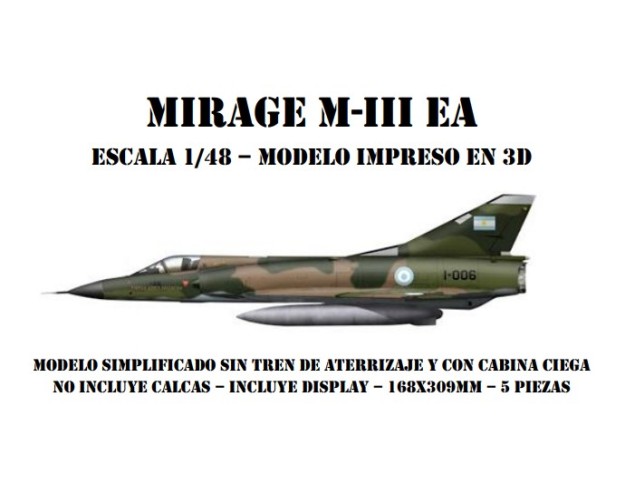 MIRAGE III EA -1/48 - IMPRESO 3D