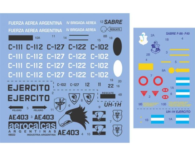 Sabre F-86 F40 Camuflado *** UH-1H Ejercito Arg Antartico (48022)