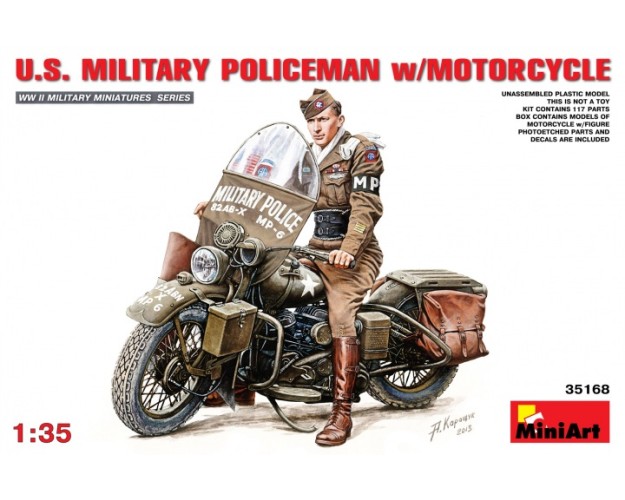 U.S.MILITARY POLICEMAN W/MOTORCYCLE