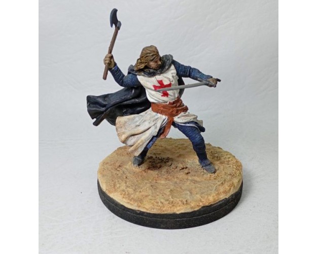 Caballero Cruzado en batalla - Figura de 75mm