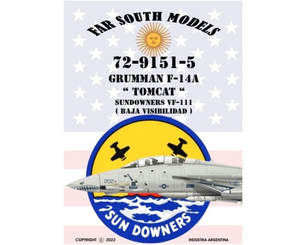 GRUMMAN F-14A "TOMCAT" SUNDOWNERS VF-111 (BAJA VISIBILIDAD)