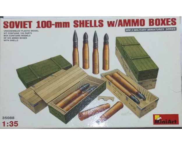 Soviet 100mm  Shells w/ Ammo Boxes