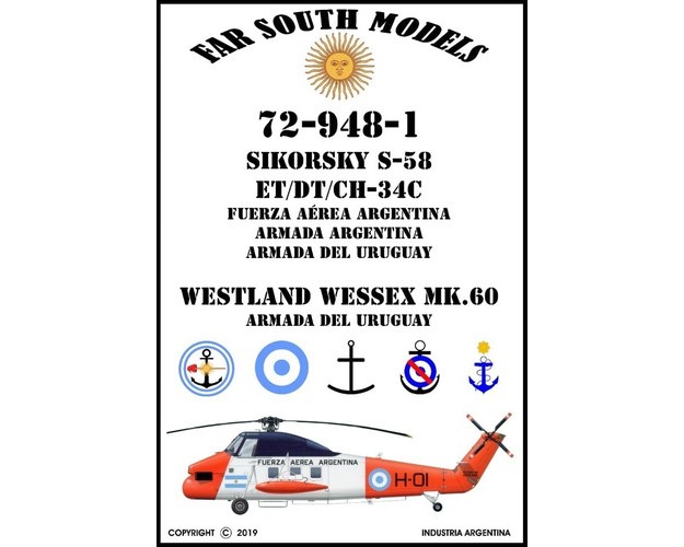 SIKORSKY S-58 ET/DT/CH-34C WESTLAND WESSEX ARGENTINA/URUGUAY