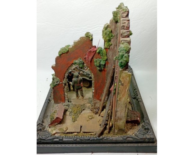 Diorama: Schwimmwagen y ruinas