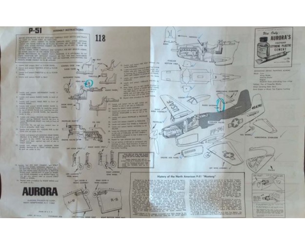 P-51 MUSTANG 1/48 – 2 piezas faltantes