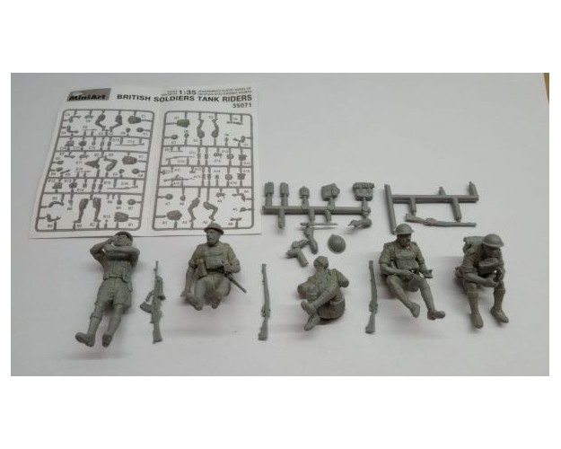 FIGURAS SEMIARMADAS - BRITISH SOLDIERS TANK RIDERS -