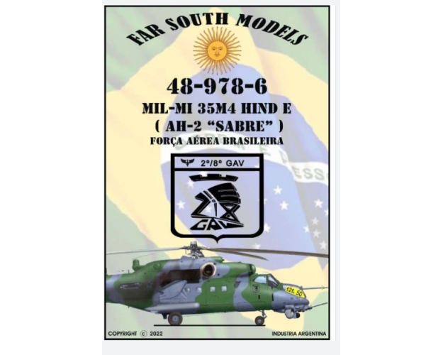 MIL-MI 35M4 HIND E (AH-2 "SABRE") FUERZA AÉREA BRASILERA - CALCAS 1/48
