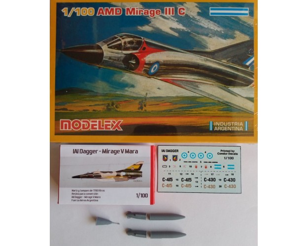 MIRAGE 1/100 + CONVERSIÓN IAI DAGGER + CALCAS