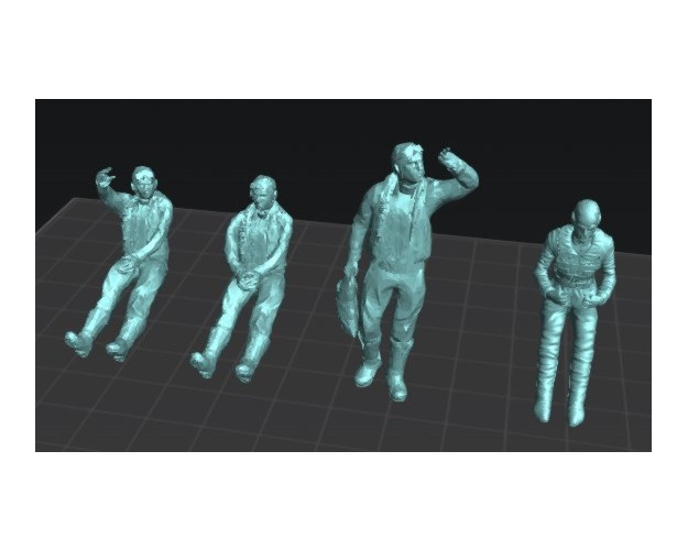 Pilotos WWII (set.1). 4 figuras - 1/48