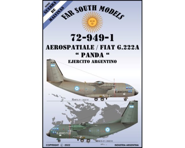 AEROSPATIALE / FIAT G.222A "PANDA" - CALCAS 1/72 - EJÉRCITO ARGENTINO