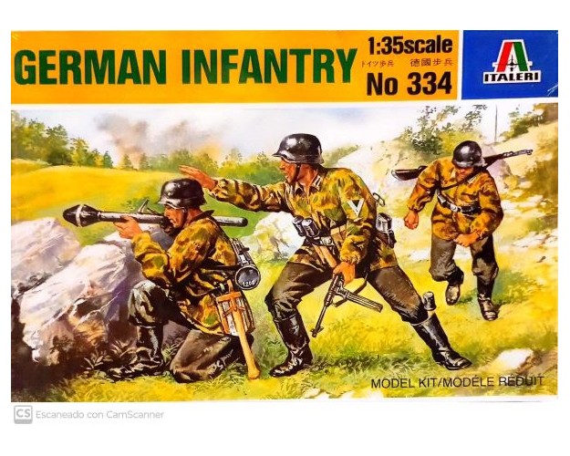 German Infantry - 3 figuras en combate