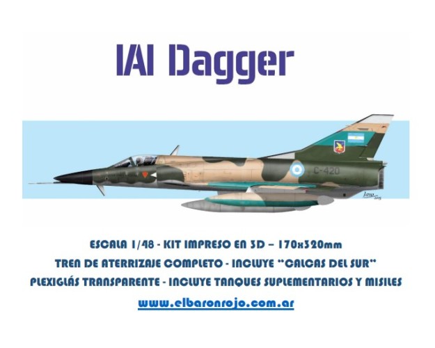 IAI DAGGER 1/48 IMPRESO EN 3D