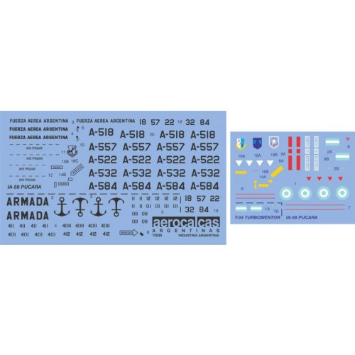 IA-58 Pucara Fuerza Aerea Argentina *** T-34 Turbomentor Armada Argentina (72036)