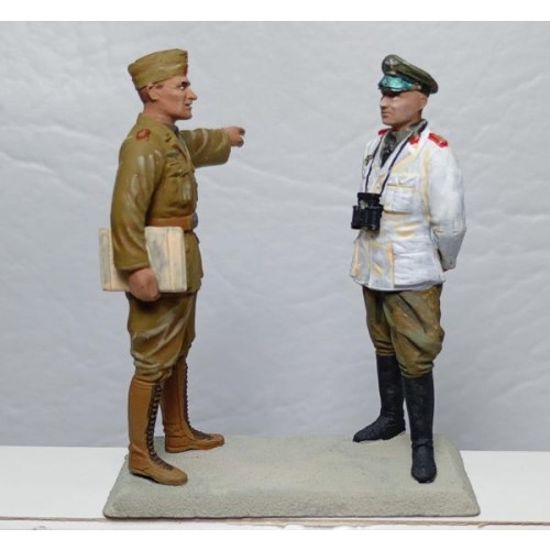 Mariscal Rommel con oficial de Estado Mayor