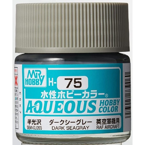 Mr Hobby Aqueous Color H28 Metallic Black 10ml Bottle