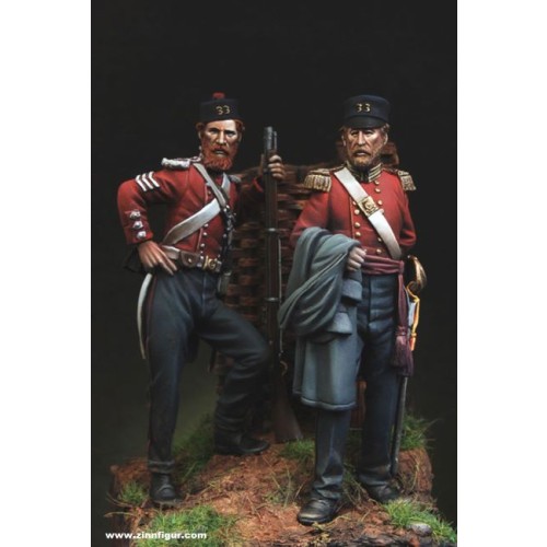 OFICIAL Y SARGENTO DEL 33º REGIMIENTO - CRIMEA