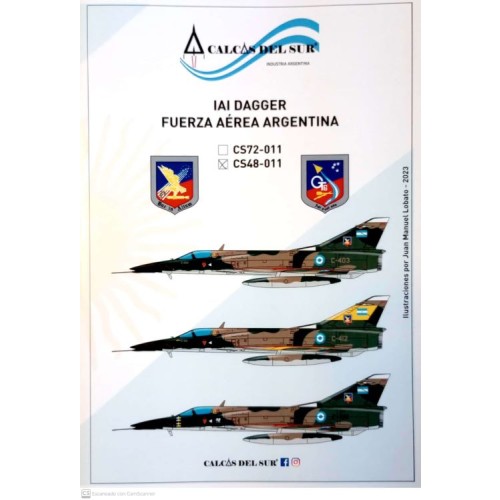 IAI DAGGER EN LA FAA - CALCAS 1/48