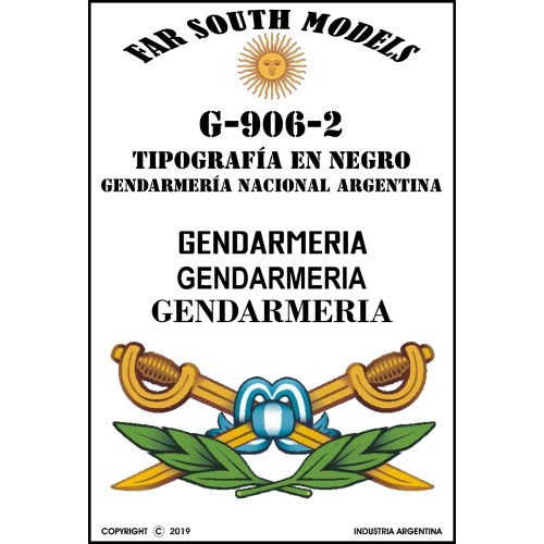 GENDARMERIA - Tipografia en Negro