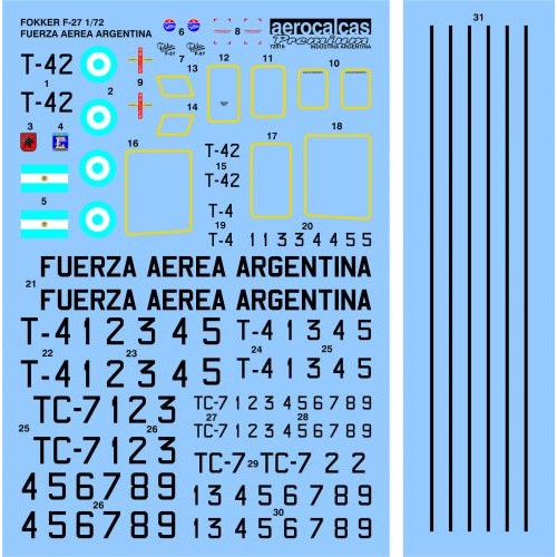 FOKKER F-27 FUERZA AEREA ARGENTINA (72016)