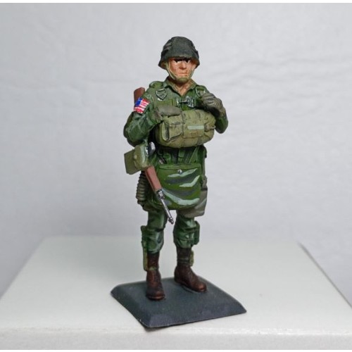 Paracaidista americano Día D (metal 1/32)