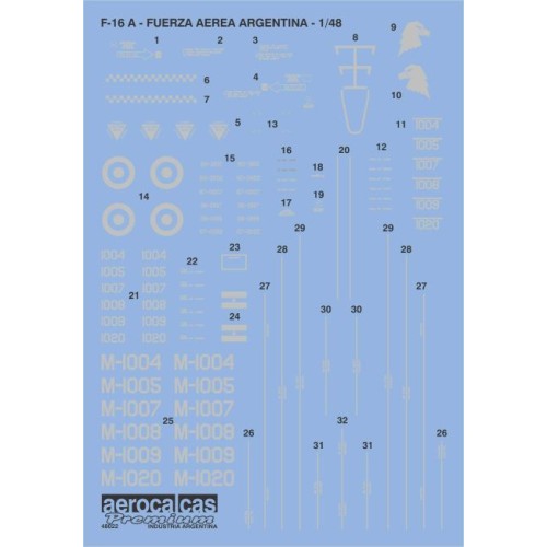 F-16A FUERZA AEREA ARGENTINA 1/48 (48022)