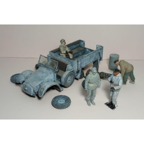 DIORAMA: Krupp Protze + 4 figuras + 1 tambor