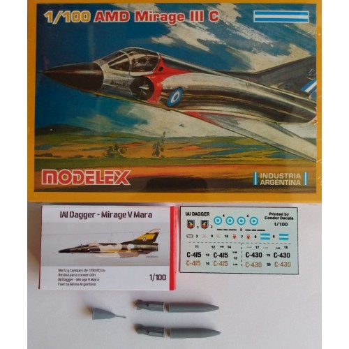 MIRAGE 1/100 + CONVERSIÓN IAI DAGGER + CALCAS