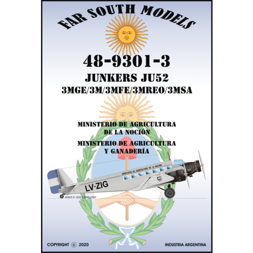 JUNKERS JU52/3MGE/3MFE/3MREO/3MSA - MINISTERIO DE AGRICULTURA-1/48