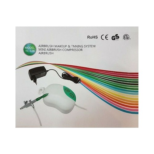 MINICOMPRESOR TC12K + AERÓGRAFO SIMPLE ACCIÓN AB-136