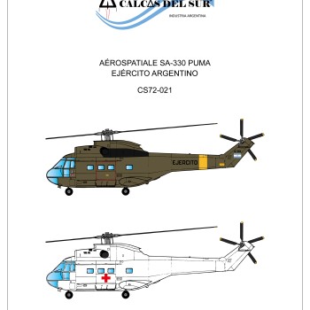 AÉROSPATIALE SA-330 PUMA EJÉRCITO ARGENTINO 1/72