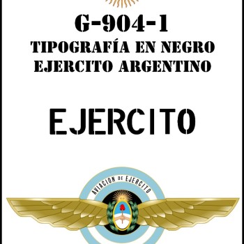 EJERCITO - Tipografia en Negro - Variante 1