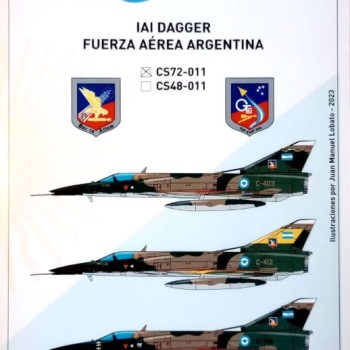 IAI DAGGER - FUERZA AÉREA ARGENTINA - CALCAS 1/72