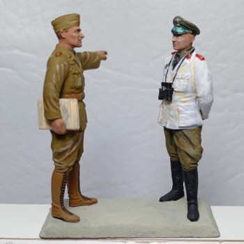 Mariscal Rommel con oficial de Estado Mayor