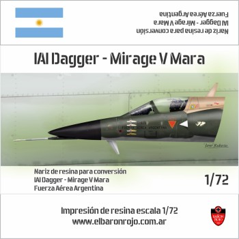 NARIZ DE RESINA PARA CONVERSIÓN IAI DAGGER - MIRAGE V MARA