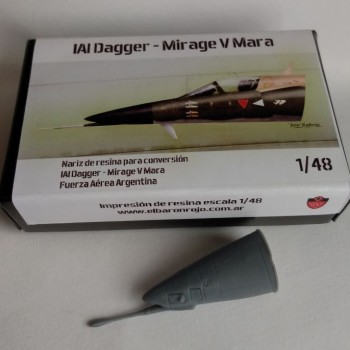 NARIZ DE RESINA PARA CONVERSIÓN IAI DAGGER - MIRAGE V MARA - 1/48