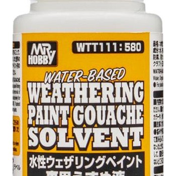 WATER-BASED WEATHERING PAINT GOUACHE SOLVENT - SOLVENTE PARA PINTURA DE ENVEJECIMIENTOS MR.HOBBY A BASE DE AGUA