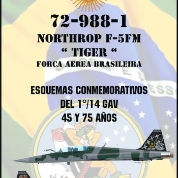 NORTHROP F-5M "TIGER" - FUERZA AÉREA BRASILERA - CALCAS 1/72