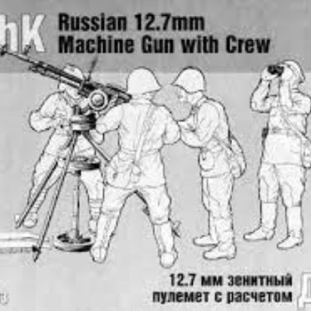 RUSSIAN 12,7mm MACHINE GUN WITH CREW
