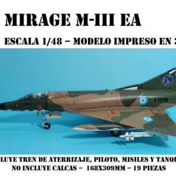 MIRAGE III EA - 1/48 - 3D CON TREN