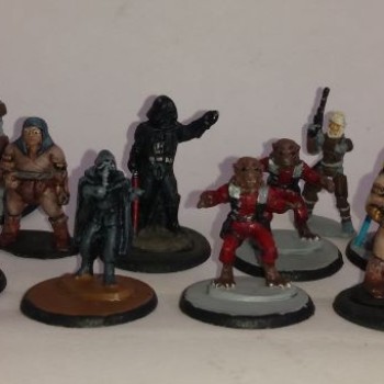 LOTE 12 MINIATURAS STAR WARS - 28mm - METAL