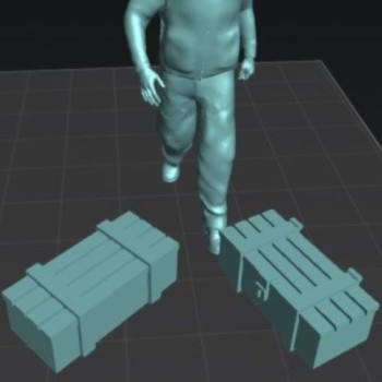 Cajas de munición de madera (x2)