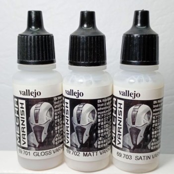 SET DE BARNICES: BRILLANTE, SATINADO Y MATE - 17ml - VALLEJO
