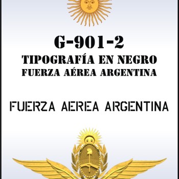 FUERZA AEREA ARGENTINA - Tipografia en Negro