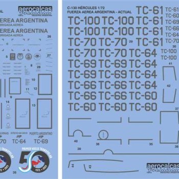 C-130 HERCULES 1/72 FUERZA AEREA ARGENTINA - ACTUAL (72012)