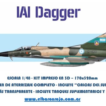 IAI DAGGER 1/48 IMPRESO EN 3D