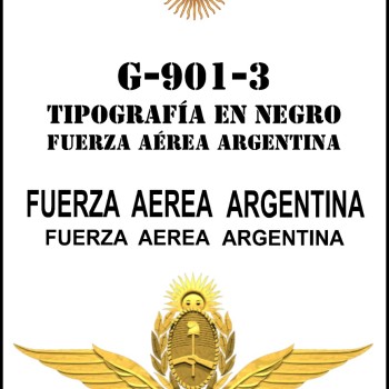 FUERZA AEREA ARGENTINA - Tipografia en Negro